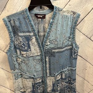 Johnny Was handkerchief hem dress with slip